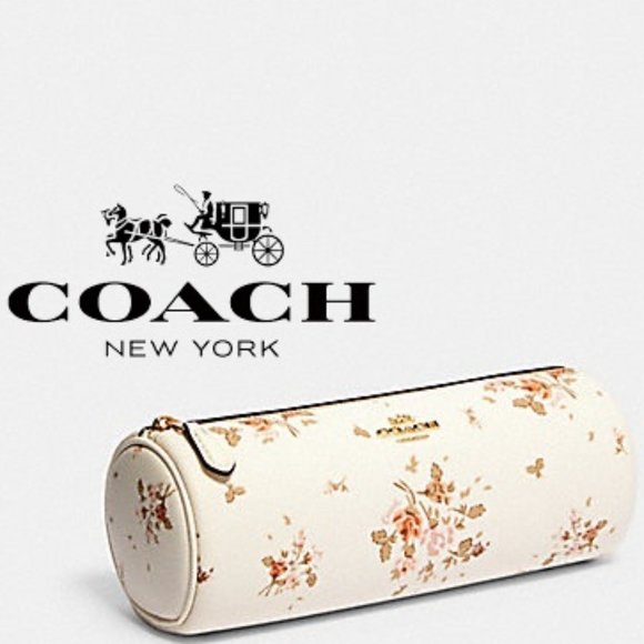 Coach Handbags - Coach Makeup Brush Holder with Rose Bouquet Print
